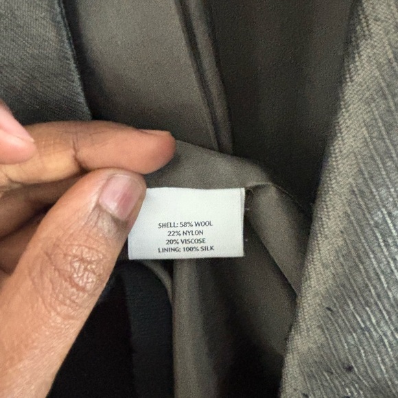 Eileen Fisher Jacket women’s Shimmering Phantom Funnel Neck Grey Black M Boho - Picture 5 of 8